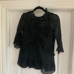 MaxMara Marella Black light cotton fabric top